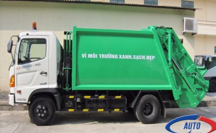 Xe cuốn ép chở rác 9 khối HINO FC9JESW (9m3)